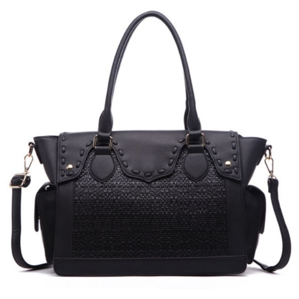 NWT Alluring and Spacious Black Classic Satchel Bag!